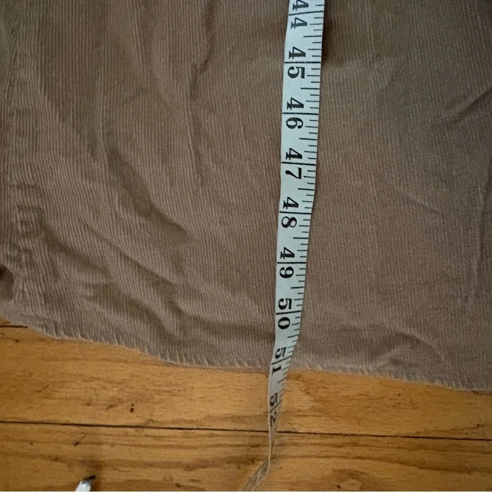 Vintage Studio Ease Tan Corderoy Button Down Maxi Dress Size 14